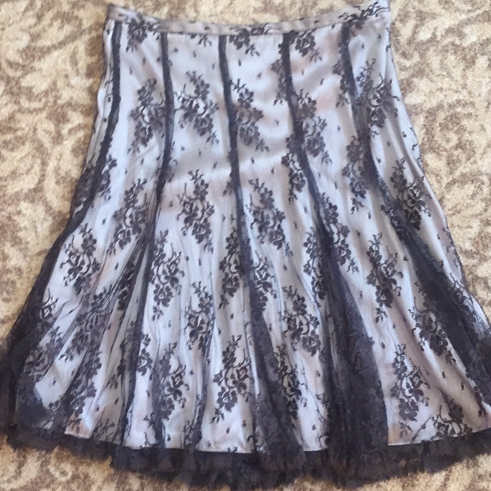 Lacey knee-length skirt